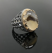 Load image into Gallery viewer, KAR Rare Find 925K Sterling Silver Yemeni Agate(Aqeeq) Men's Ring P5D (10)