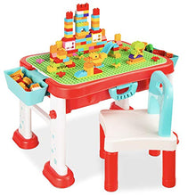 Load image into Gallery viewer, Best Choice Products Kids 8-in-1 Activity Table, Mobile, Collapsible Building Block Station for Toddlers, Indoor & Outdoor with Small & Large Block Compatibility, Dry Erase Easel, Storage, Sandbox