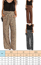 Load image into Gallery viewer, ECOWISH Womens Palazzo Pants Wide Leg Trousers with Pockets High Waist Casual Loose Flowy Pants with Belt Coffee Small