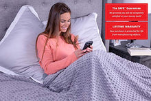 Load image into Gallery viewer, SAFR Home Therapy Weighted Blanket & Removable Cover (60"x80" | 15lbs, Grey)
