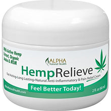 Load image into Gallery viewer, Organic Hemp Extract Pain Relief Cream Plus Arnica and MSM