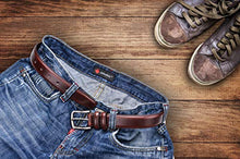 Load image into Gallery viewer, Mens Belt, Autolock Genuine Leather Dress Belt Classic Casual 1 1/4" Wide Belt With Single Prong Buckle