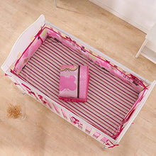 Load image into Gallery viewer, Wowelife Baby Pink Butterfly 7 Piece Baby Girl Bedding Crib Sets with Bumpers(Pink Butterfly)