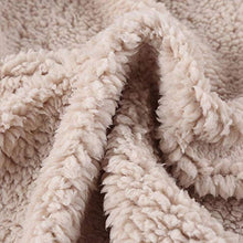Load image into Gallery viewer, haoricu Womens Faux Shearling Jacket Casual Lapel Fleece Fuzzy Jacket Shaggy Oversized Jacket Warm Cardigan Coat Beige
