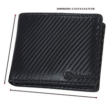 Load image into Gallery viewer, RFID Genuine Leather Bifold Wallet for Men and Women,2 Note pocket,coin pocket,multi card slots & ID window (Black Carbon)