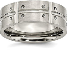 Load image into Gallery viewer, ICE CARATS Titanium 8mm Brushed Wedding Ring Band Size 9.00 Fancy Fashion Jewelry for Women Gifts for Her