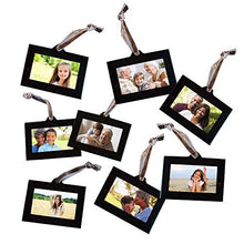 Load image into Gallery viewer, Klikel Family Tree Photo Frame Ornaments - 8 Horizontal Hanging Picture Frames - 1.5" X 2.5" Photo Opening