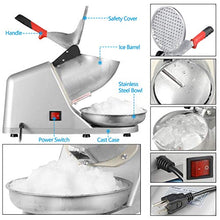 Load image into Gallery viewer, ZENY Ice Shaver Machine Electric Snow Cone Maker Stainless Steel Shaved Ice Machine 145lbs Per Hour