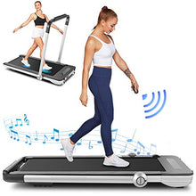 Load image into Gallery viewer, FUNMILY Folding Treadmill,Under Desk Treadmill for Home,2 In1 Running&Walking&Jogging Portable Machine with Bluetooth Speaker&Remote Control,Built-in 5 Modes&12 Programs,Installation-Free (Silver)