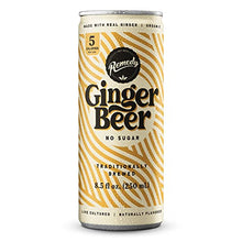 Load image into Gallery viewer, Remedy Ginger Beer - Sugar Free, USDA Organic & Low Calorie Mixer Drink - Non Alcoholic & Made With Real Ginger - 8.5 Fl Oz Can, 12-Pack
