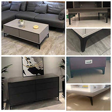 Load image into Gallery viewer, NATGAI Set of 4 Furniture Legs, Modern Furniture Sofa Legs Metal Chrome Polished Table Cabinet Cupboard Feet DIY Replacement Parts (4inch Height, Black)