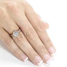 Load image into Gallery viewer, Kobelli Antique Style Moissanite Engagement Ring 1 1/2 CTW 14k White Gold, Size 6.5
