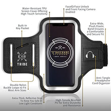 Load image into Gallery viewer, TRIBE Running Phone Holder Armband. iPhone & Galaxy Cell Phone Sports Arm Bands for Women, Men, Runners, Jogging, Walking, Exercise & Gym Workout. Fits All Smartphones. Adjustable Strap, CC/Key Pocket