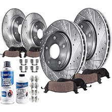 Load image into Gallery viewer, Detroit Axle - Front & Rear Drilled Slotted Rotors + Ceramic Brake Pads Replacement for Lexus ES350 Toyota Avalon Camry - 10pc Set