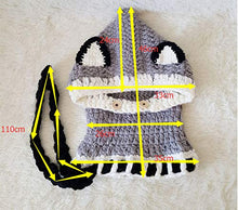 Load image into Gallery viewer, Kids Knitted Hat Autumn Winter Cute Children’s Fox Cat Wool Hat Hand-Woven Warm Earmuffs Cape Caps Unisex (Gray)