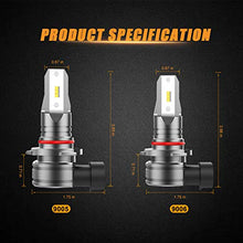 Load image into Gallery viewer, Auxbeam 9005 9006 Combo LED Bulbs Kit Fanless, Z6 Series HB3 HB4 LED Bulbs with EMC Anti-Interference All-in-one Conversion Kit, High Brightness CSP Chips 6500K, (Pack of 4)