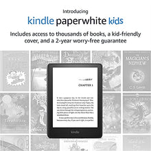 Load image into Gallery viewer, Introducing Kindle Paperwhite Kids – Includes access to thousands of books, a kid-friendly cover, and a 2-year worry-free guarantee