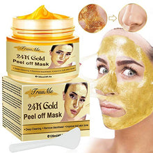 Load image into Gallery viewer, Gold Facial Mask, Peel off Mask, Blackhead Remover Mask with 24K Gold Extract, Anti-Aging, Deep Cleansing Blackhead & Acne Scars, Dirt & Oil, Repairs Uneven Skin Tone