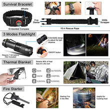 Load image into Gallery viewer, Napasa Emergency Survival Kit 54 in 1 Outdoor Survival Gear Tool and First Aid Kit, Survival Bracelet, Emergency Blanket, Compass, Multi-Purpose EDC Outdoor Gear for Camping Hiking Climbing