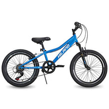 Load image into Gallery viewer, Hiland 20 Inch Kids Bike Mountain Bicycle for Ages 4 5 6 7 8 9 Years Old Boys Girls White Blue