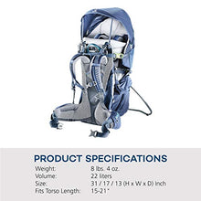 Load image into Gallery viewer, Deuter Kid Comfort Pro - Child Carrier Backpack, Midnight