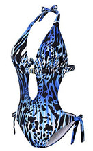 Load image into Gallery viewer, Eomenie One Piece Swimsuits for Women Cutout Tie Back and Side Monokini Halter Bathing Suits Plunge Slimming Swimwear Neon Green
