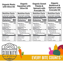 Load image into Gallery viewer, Serenity Kids Baby Food, Organic Savory Veggies and Ethically Sourced Meats Variety Pack, For 6+ Months, 3.5 Ounce Pouch (8 Pack)