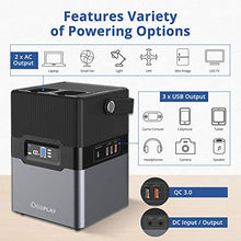 Load image into Gallery viewer, IDEAPLAY Portable Power Station Generator 67500mAh 250Wh, Emergency Backup Lithium Power Supply, 115V/300W AC Outlets, DC Outputs, USB QC3.0, PD, Flashlight, for CPAP Home Travel Camping Outdoors