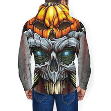 Load image into Gallery viewer, Men & Boys Hoodie for Cycling Fishing Sports - Horror Skull Evil Pumpkin 3D Printed Slim Fit Pullover Sweatshirt Drawstring Novelty Tunic Top Blouse