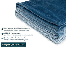 Load image into Gallery viewer, PAVILIA Flannel Fleece Ombre Throw Blanket for Couch | Super Soft Cozy Microfiber Couch Blanket | Gradient Decorative Accent Throw | All Season, 50x60 Inches Turquoise Blue