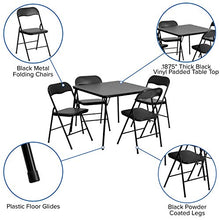 Load image into Gallery viewer, Flash Furniture Kids Black 3 Piece Folding Table and Chair Set