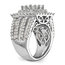 Load image into Gallery viewer, 14K White Gold Complete Diamond Cluster Engagement Ring for Women (4.361CT,H-SI2)