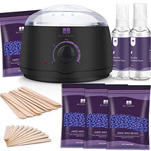 Load image into Gallery viewer, BLITZWAX Waxing Kit Hair Removal Wax Warmer Kit with Sensitive Skin Formula 14oz Lavender Hard Wax Beans for Facial Eyebrow Armpit Bikini Brazilian, Removes All Hair Types