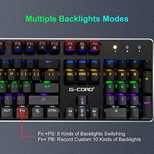 Load image into Gallery viewer, G-Cord Wireless Mechanical Gaming Keyboard, 104 Keys Wired Keyboard with Numpad, Anti-Ghosting Computer Keyboard for PC Desktop Gamers
