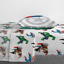 Load image into Gallery viewer, Marvel Avengers Comic Cool Twin Sheet Set - 3 Piece Set Super Soft and Cozy Kid’s Bedding Features Captain America, Spiderman, & Iron Man - Fade Resistant Microfiber Sheets (Official Marvel Product)