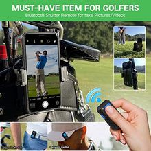 Load image into Gallery viewer, Magnetic Golf Cart Phone Holder,Golf Cart Accessories With Bluetooth Wireless Selfie Button Clicker,Record Golf Swing for Golf Training Aid and Correct Your Swing Posture,Golf Gifts for Men/Women