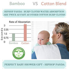Load image into Gallery viewer, HIPHOP PANDA Bamboo Burp Cloths - Thickening 2 Layer Ultra Absorbent Burping Cloth for Baby Boys and Girls, Newborn Essentials Towel - Milk Spit Up Rags - Burpy Bib for Unisex - White (4-Pack)