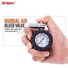 Load image into Gallery viewer, Hi-Spec 160 PSI Tire Pressure Dial Gauge for Presta Valves on Road Racing Bikes & High End Mountain Bikes. Glass Dial with Quick-Release Air Button. Pocketable with a Rugged Protective Ring