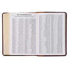 Load image into Gallery viewer, KJV Holy Bible, Compact Large Print, Premium Full Grain Leather Red Letter Edition - Ribbon Marker, King James Version, Saddle Tan/Butterscotch