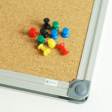 Load image into Gallery viewer, Lockways Cork Board Bulletin Board, Double Sided Corkboard 36 x 24 Inch, Notice Board 3 x 2, Silver Aluminium Frame