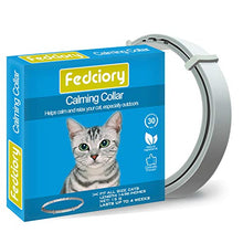 Load image into Gallery viewer, Fedciory Calming Collar for Cats, Adjustable Relieve Reduce Anxiety Pheromone Your Pet Lasting Natural Calm Collar Up to 15 Inch Fits Cat