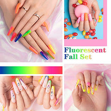 Load image into Gallery viewer, Beetles Neon Gel Nail Polish Set, Neon Orange Hot Pink Blue Yellow Green Purple 6 Colors Soak Off LED Gel Nail Kit, 7.3ml Each Bottle