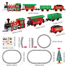Load image into Gallery viewer, iBaseToy Christmas Train Set with Controllable Sound & Light, Battery Powered Train for Christmas Tree, kids Train Toy Set with 52"Railway Track & 4 Cars, Gift for 3 4 5 6 Year Old Boys Girls Toddlers