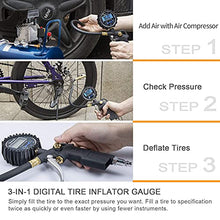 Load image into Gallery viewer, AstroAI Digital Tire Inflator with Pressure Gauge, 250 PSI Air Chuck and Compressor Accessories Heavy Duty with Rubber Hose and Quick Connect Coupler for 0.1 Display Resolution, Gifts for Men