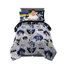 Load image into Gallery viewer, Franco Kids Bedding Super Soft Comforter and Sheet Set with Sham, 5 Piece Twin Size, Batman