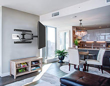Load image into Gallery viewer, PERLESMITH TV Wall Mount Full Motion for Most 32-55 Inch Flat Curved TVs with Swivels, Tilts & Extends, Dual Articulating Arms Wall Mount TV Bracket Supports TV up to 99 lbs, Max VESA 400x400
