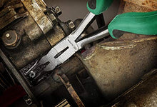 Load image into Gallery viewer, SATA Straight Body Double x-Pliers, with Green Handles & A Long-Nose Design for Access in Tight Spaces - ST70711, 45° Tip