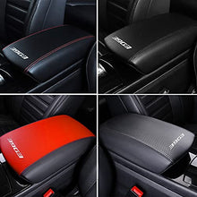 Load image into Gallery viewer, CEBAT Auto Center Console Cover Pad, Waterproof Anti-Scratch Leather Armrest Seat Box Protector Fit for Ford Edge 2015-2021, Car Interior Decoration Accessories(Red Stitches)
