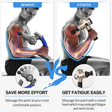 Load image into Gallery viewer, RENPHO Massage Gun with Adjustable Arm, Deep Tissue Muscle Percussion Massager gun,Portable Case Percussion Electric Back Massagers for Self Athletes Muscle Relax&Stiffness FooT Hand Pain Relief Gifts