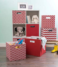 Load image into Gallery viewer, DII Hard Sided Collapsible Fabric Storage Container for Nursery, Offices, & Home Organization, (13x13x13") - Solid Rust